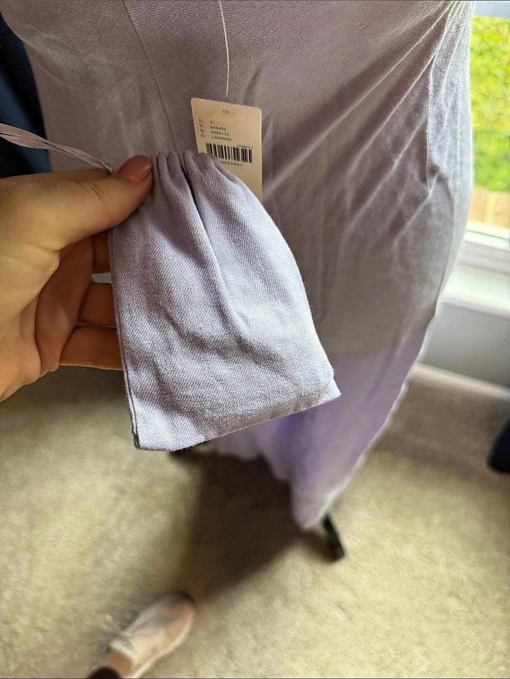 Anthropologie Strapless Maxi Dress in lavender Size XS NWT - Tilda - Picture 7 of 14